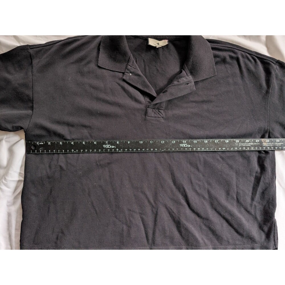 Tuckernuck Women’s Black Pique Holmes Boyfriend Polo In Black Size Large - Picture 3 of 7